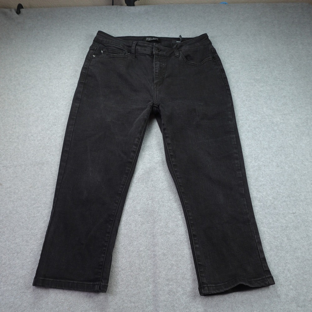 Judy‎ Blue Capri Jeans Womens 9/29 Black Capri Fit Denim Stretch Casual